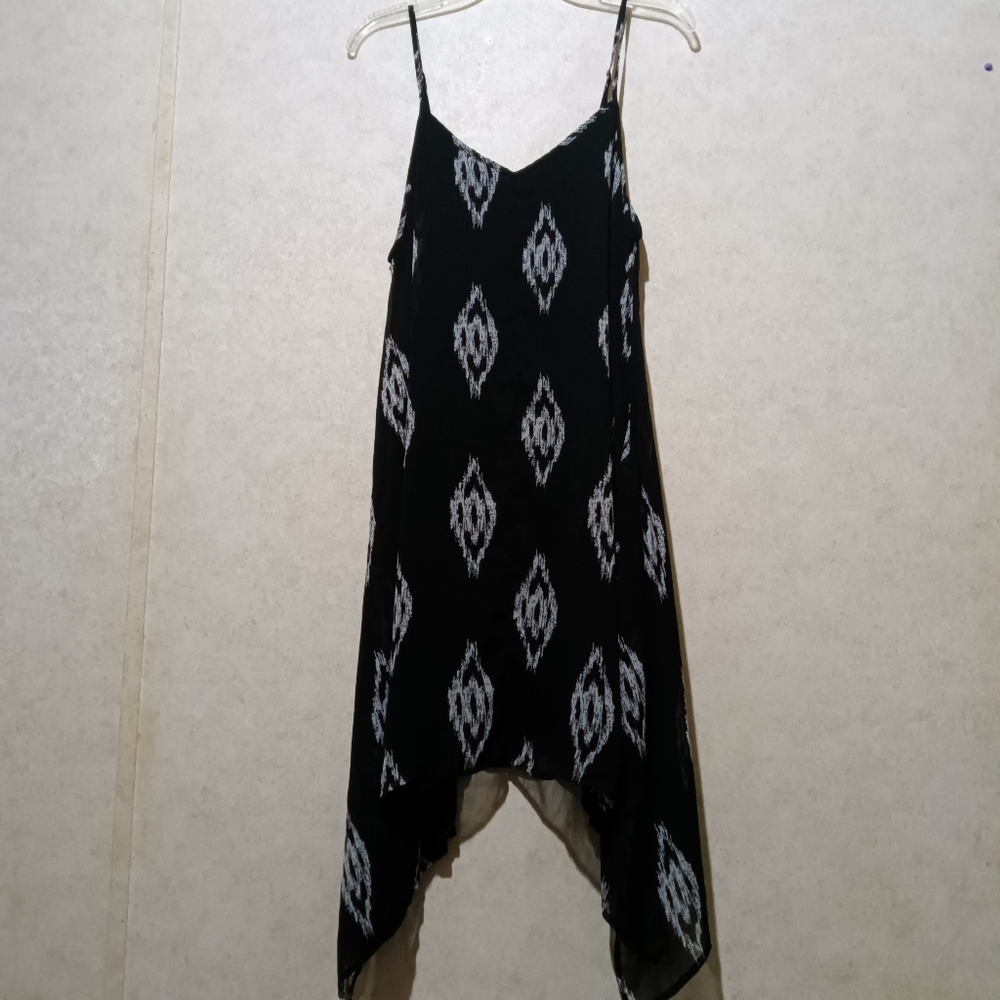 Charming Charlie midi dress black and white adjustable straps size small